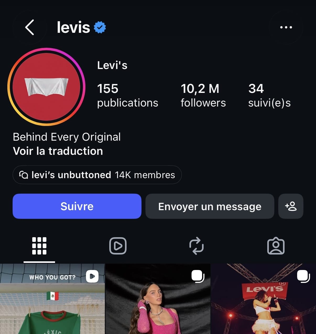 Levi's Instagram